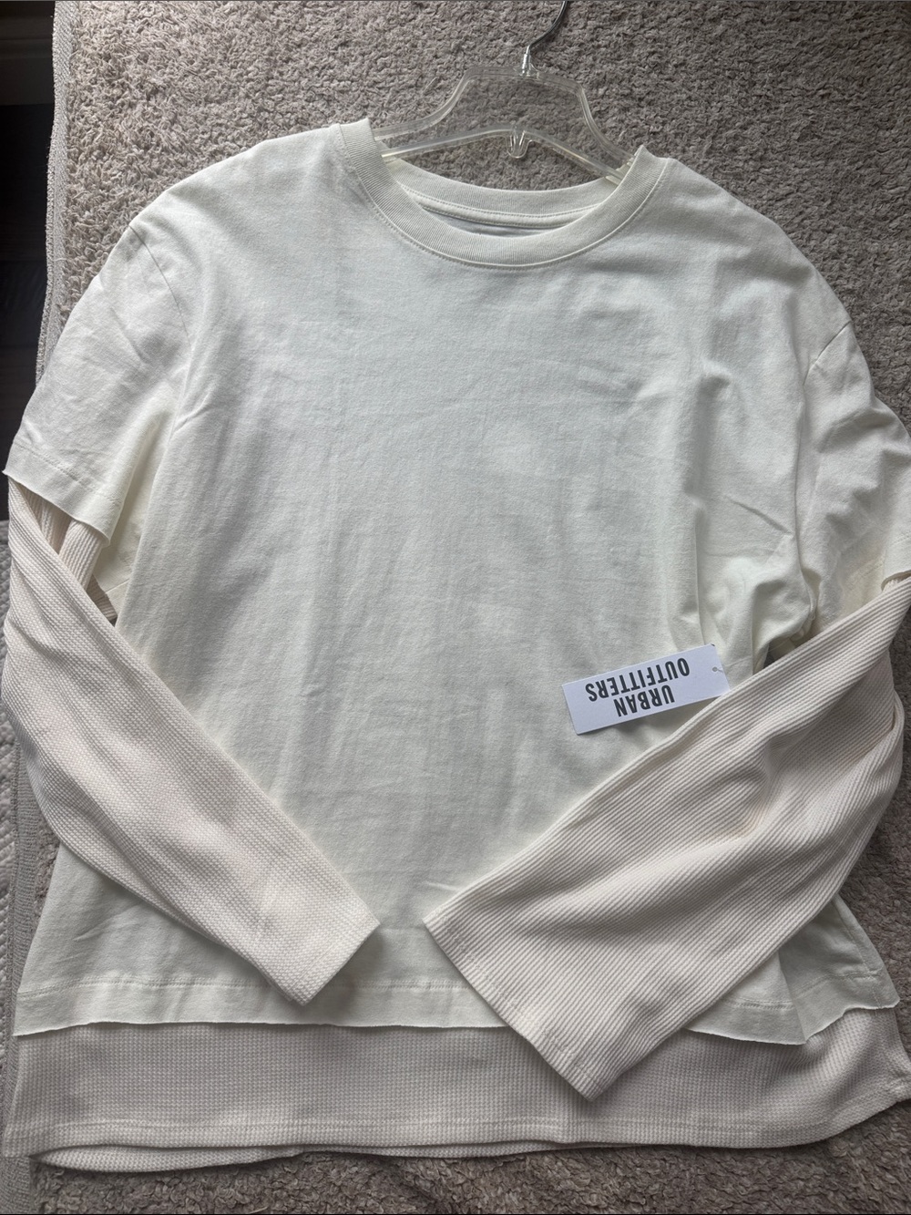 NWT BDG Urban Outfitters long sleeve t-shirt size large ivory color